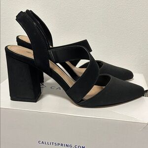 Call It Spring Elegant Black Block Heels